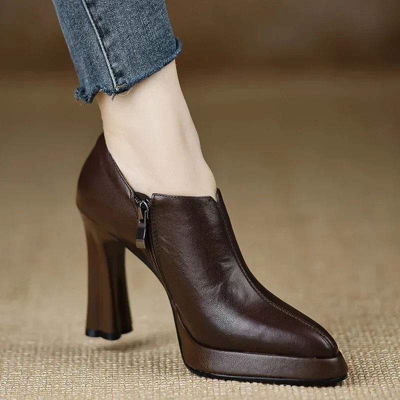 Anita | Leather Heels