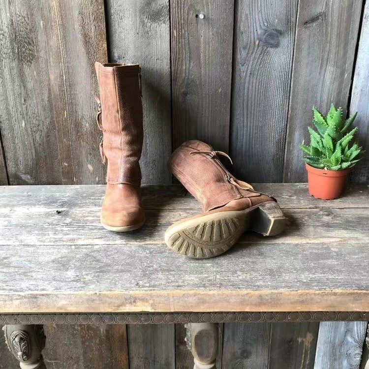 Alesandra | Leather Fall Boots