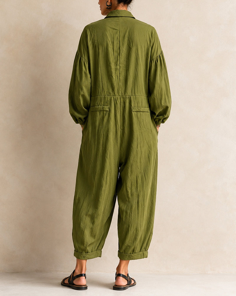 Loose Fit Cargo Jumpsuit