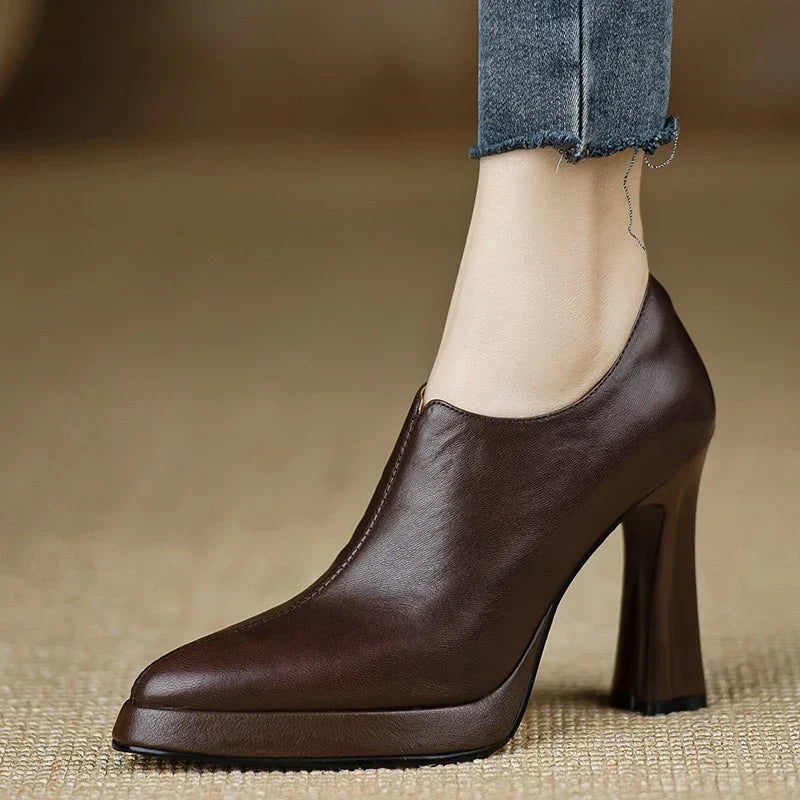 Anita | Leather Heels