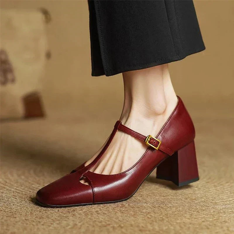 Alysa | Genuine Leather Heels
