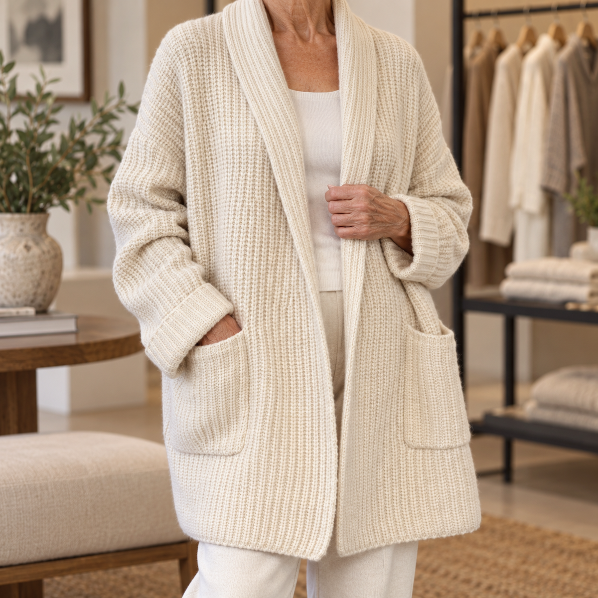 Thalira - Elegant Oversized Cardigan