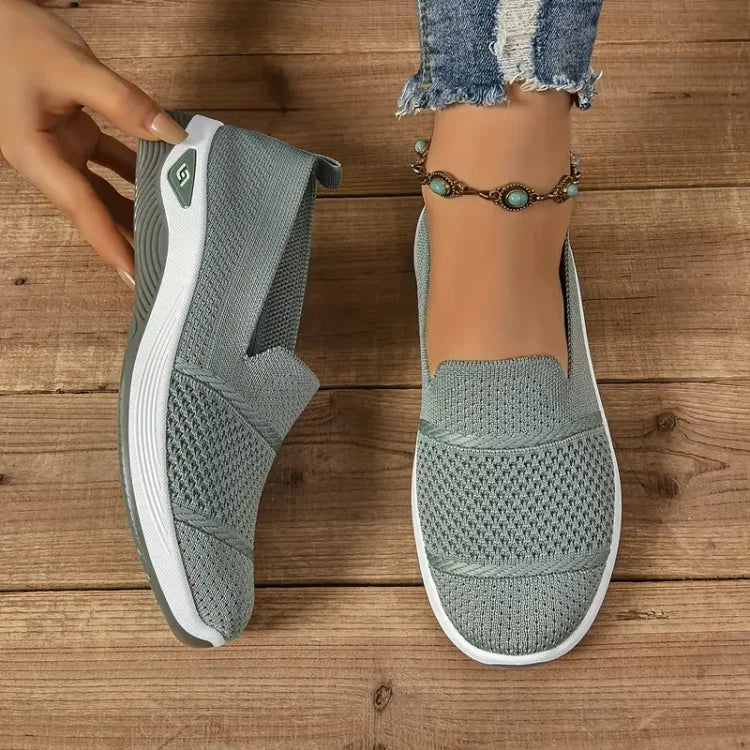 ComfortEase Slip-On Sneakers - Green