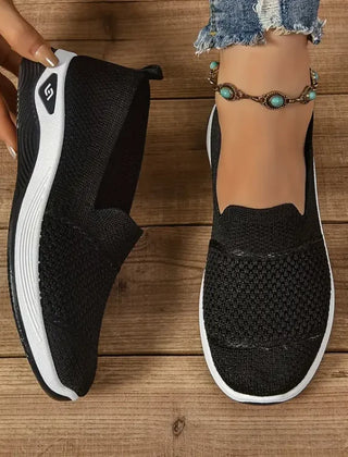 ComfortEase Slip-On Sneakers - Black