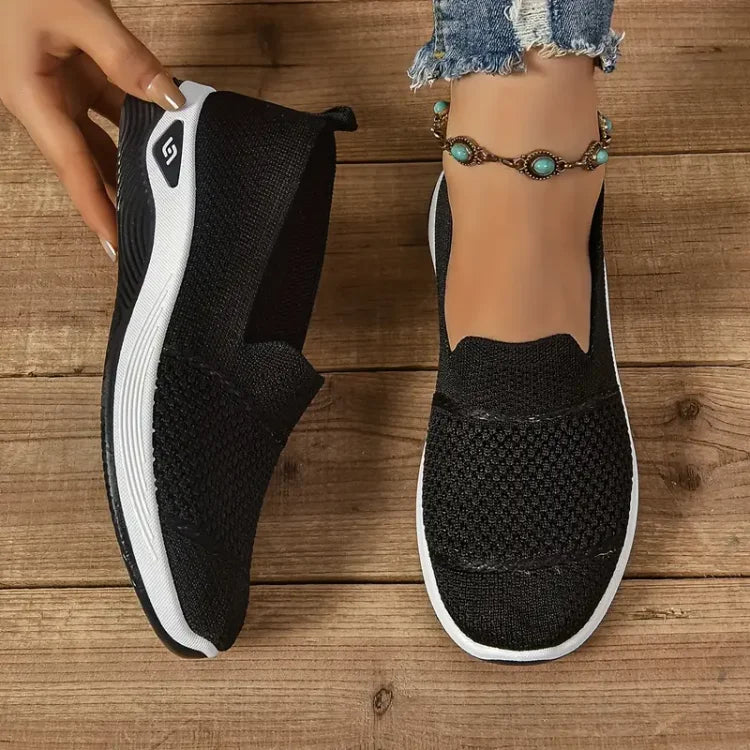 ComfortEase Slip-On Sneakers - Black