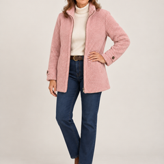 Nell | Sherpa Zip Jacket - Pink
