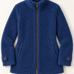 Nell | Sherpa Zip Jacket - Blue