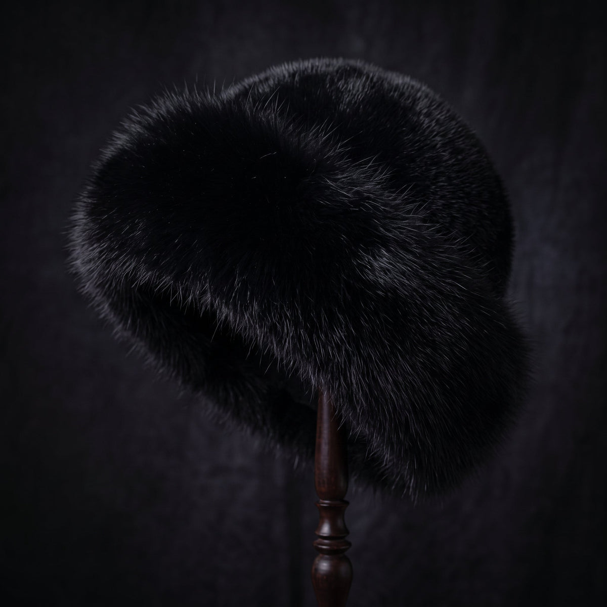 Ingrid | Soft Faux Fur Wide-Brim Bucket Hat - Black