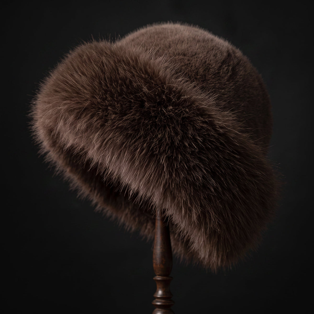 Ingrid | Soft Faux Fur Wide-Brim Bucket Hat - Brown
