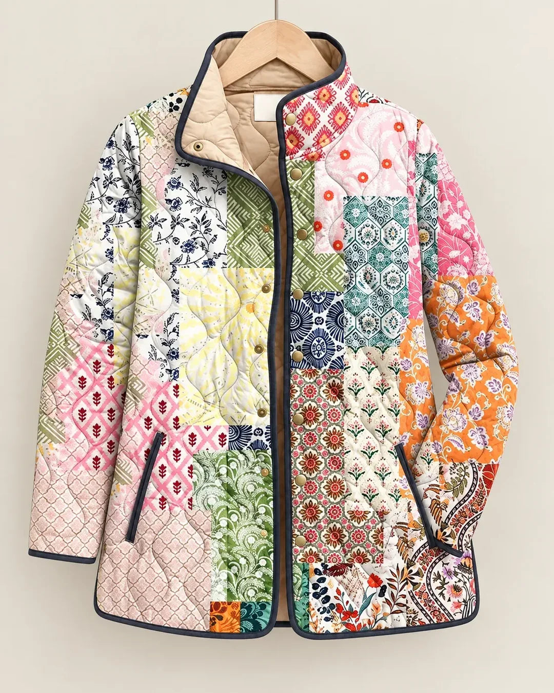 MORGANA | QUILTED HERITAGE PATCHWORK JACKET - Multicolour