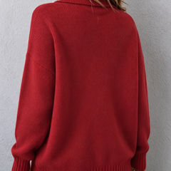 Marvelle | Chic Polo Hooded Knit Sweater
