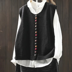 Shirley | Everyday Elegance Knit Vest - Black