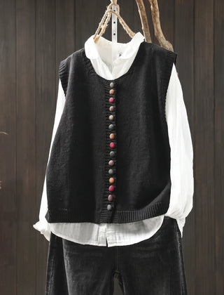 Shirley | Everyday Elegance Knit Vest - Black