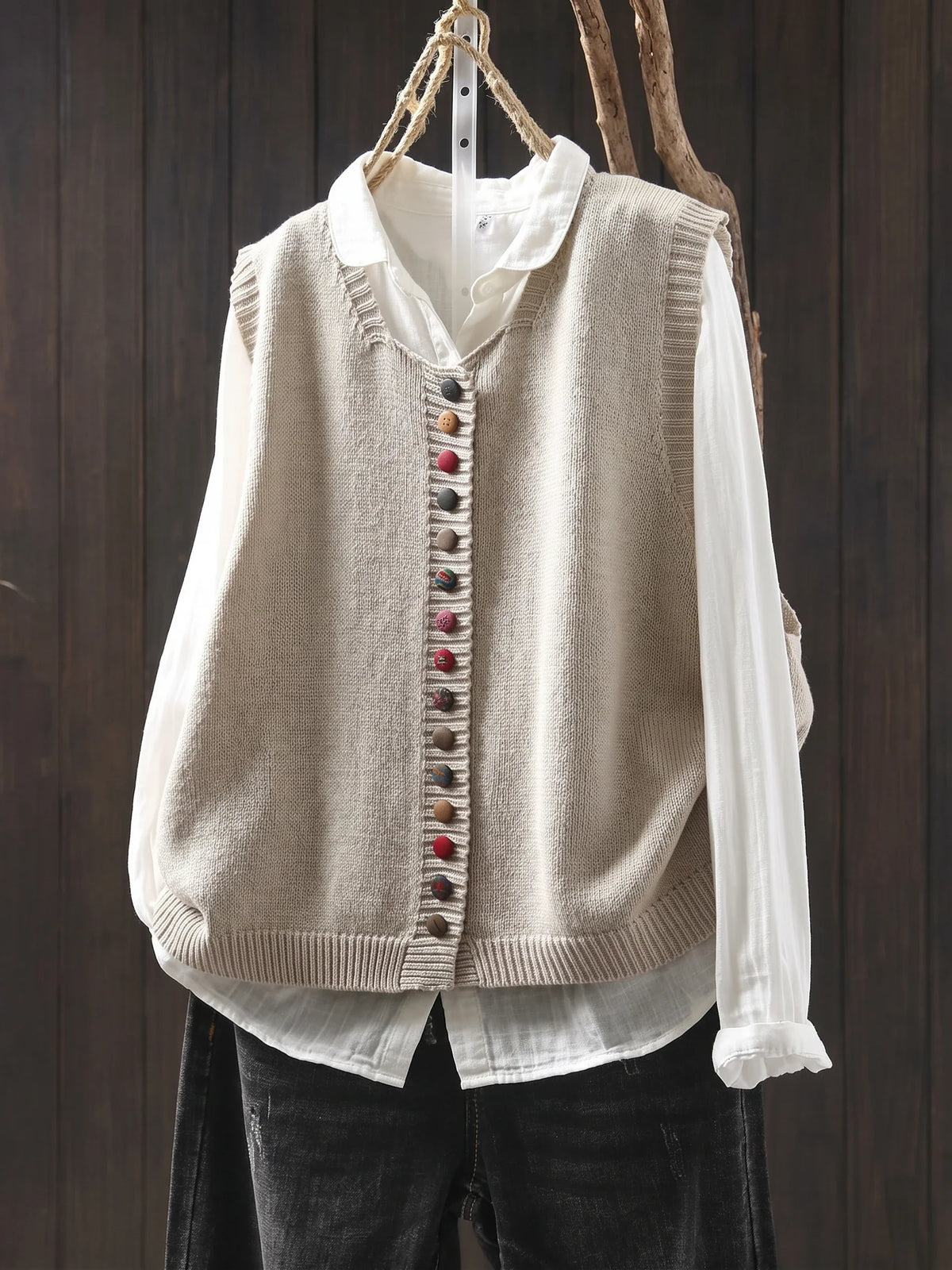 Shirley | Everyday Elegance Knit Vest - Ivory