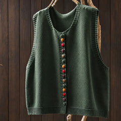 Shirley | Everyday Elegance Knit Vest - Green