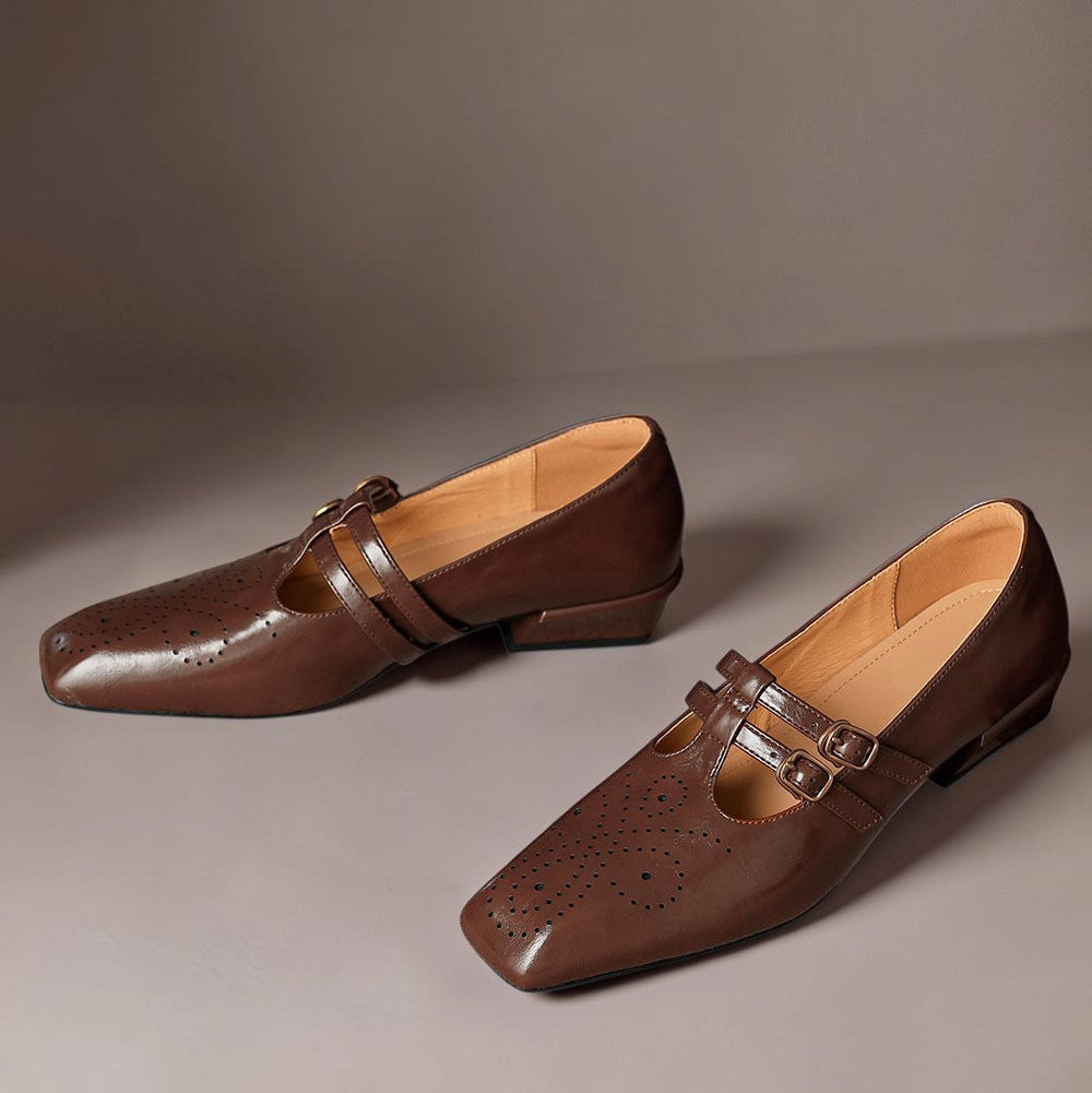 Marisol | Brogued Dual-Strap Pump